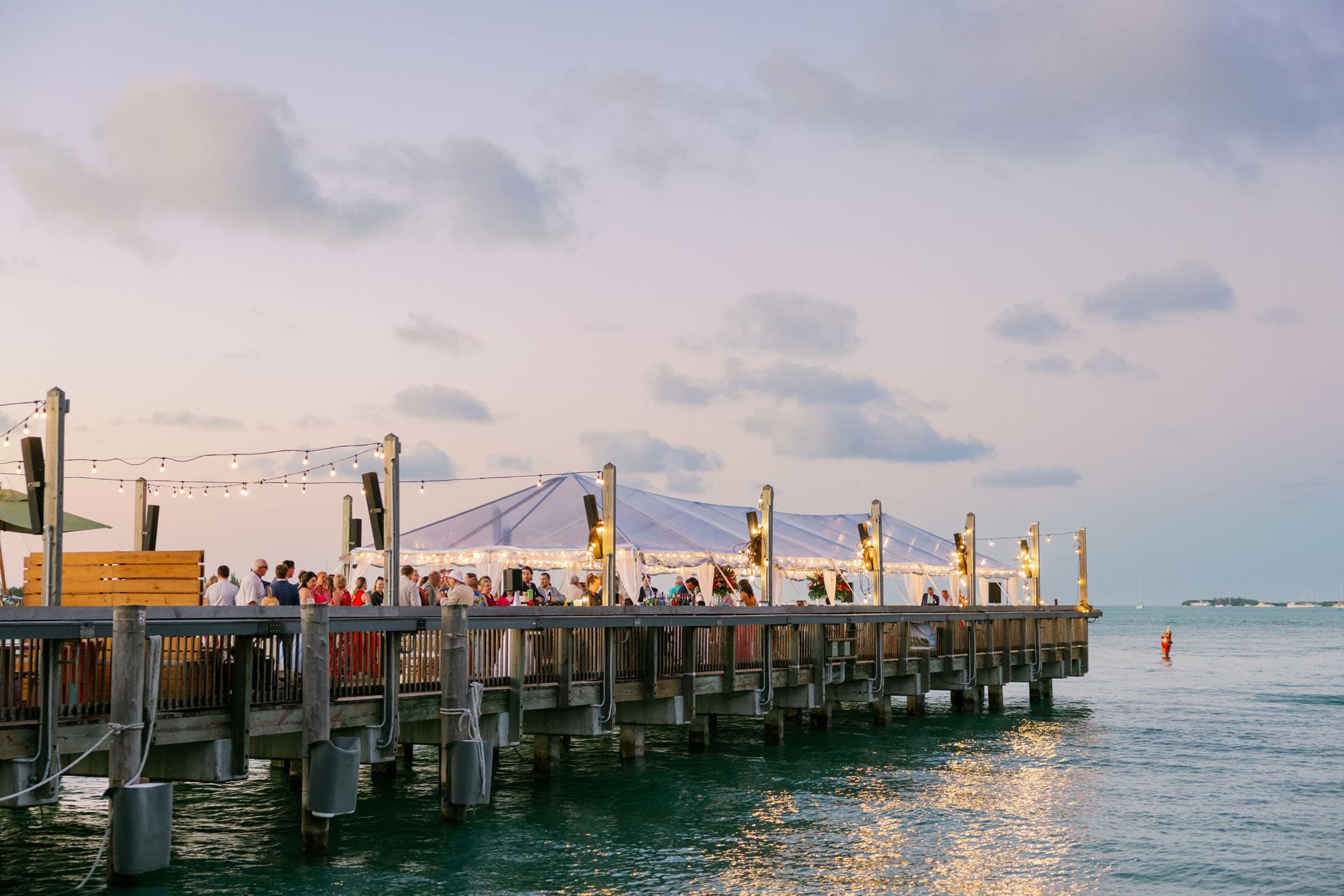 An evening event on the pier