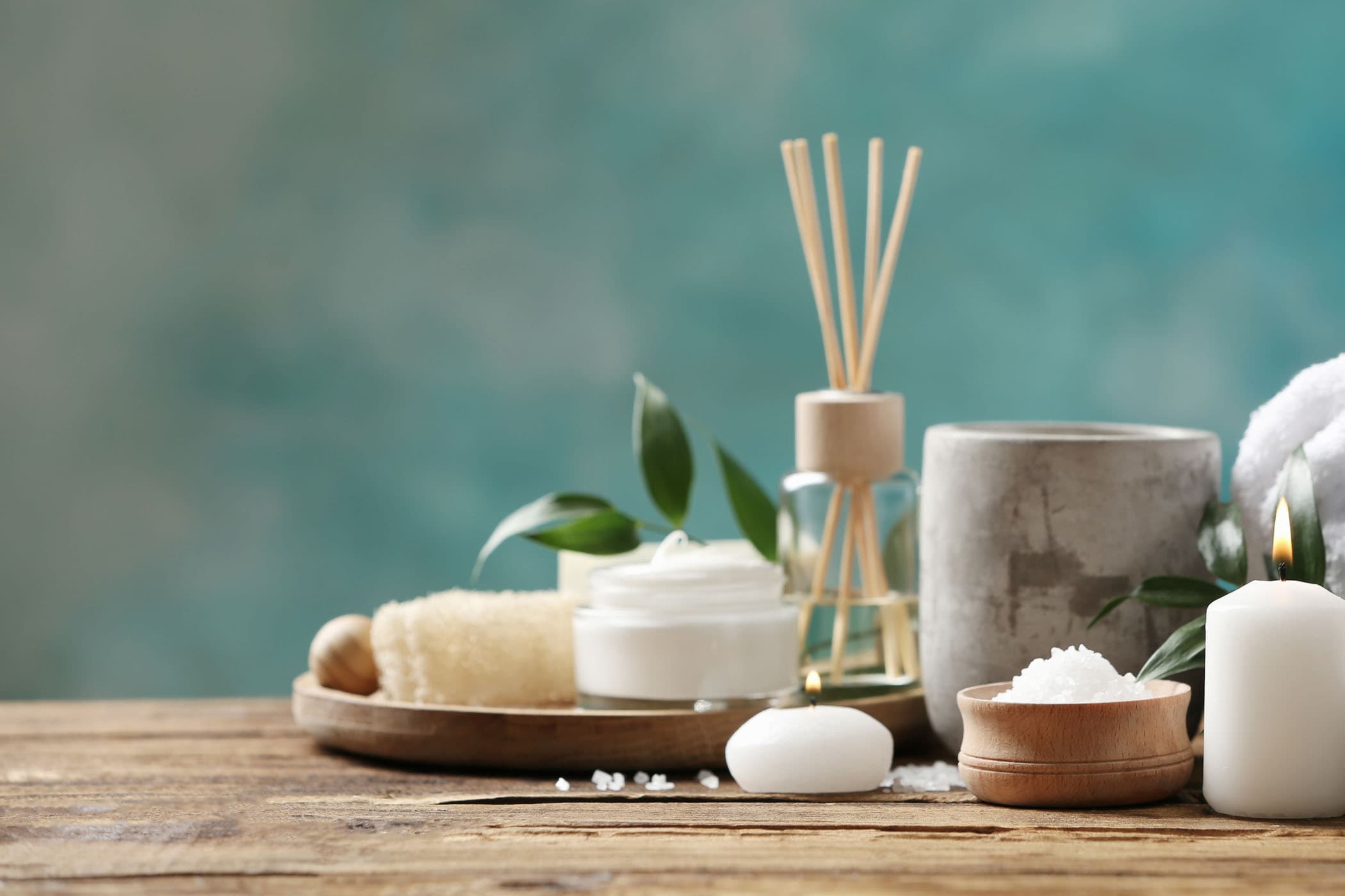 Coconut oil and other spa products