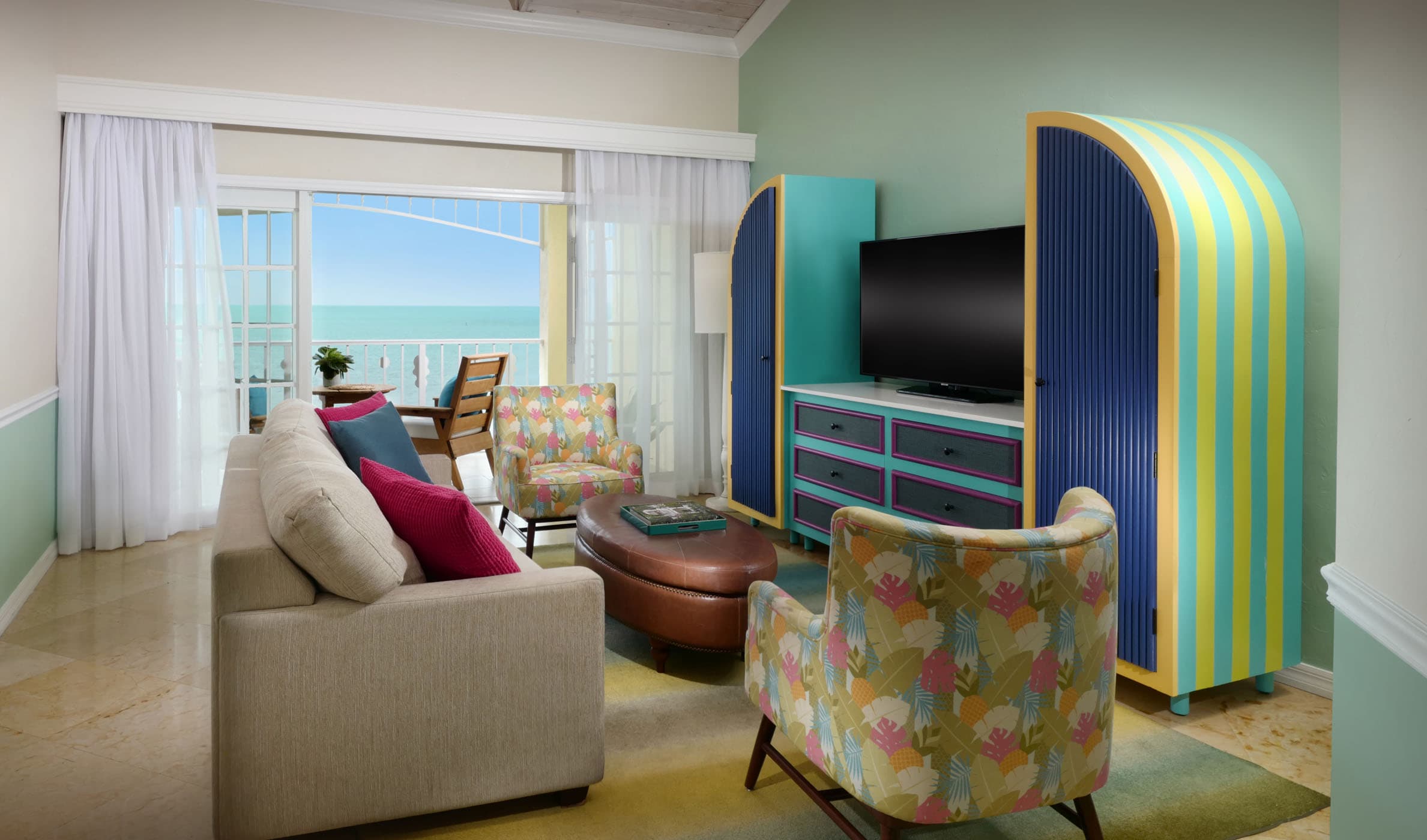 The living room in a 1 Bedroom Suite at Ocean Key