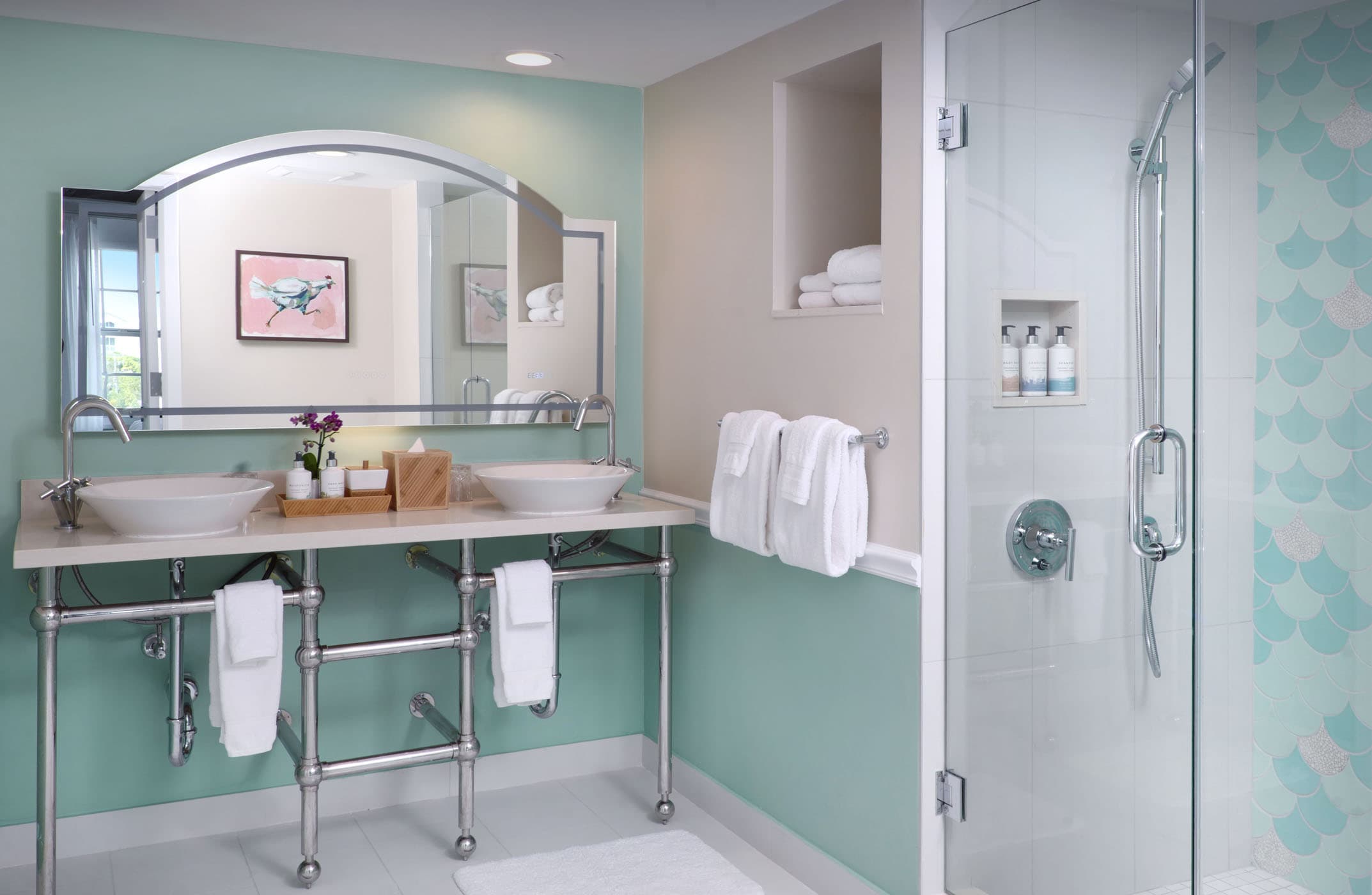 A double sink vanity in a1 bedroom suite at Ocean Key