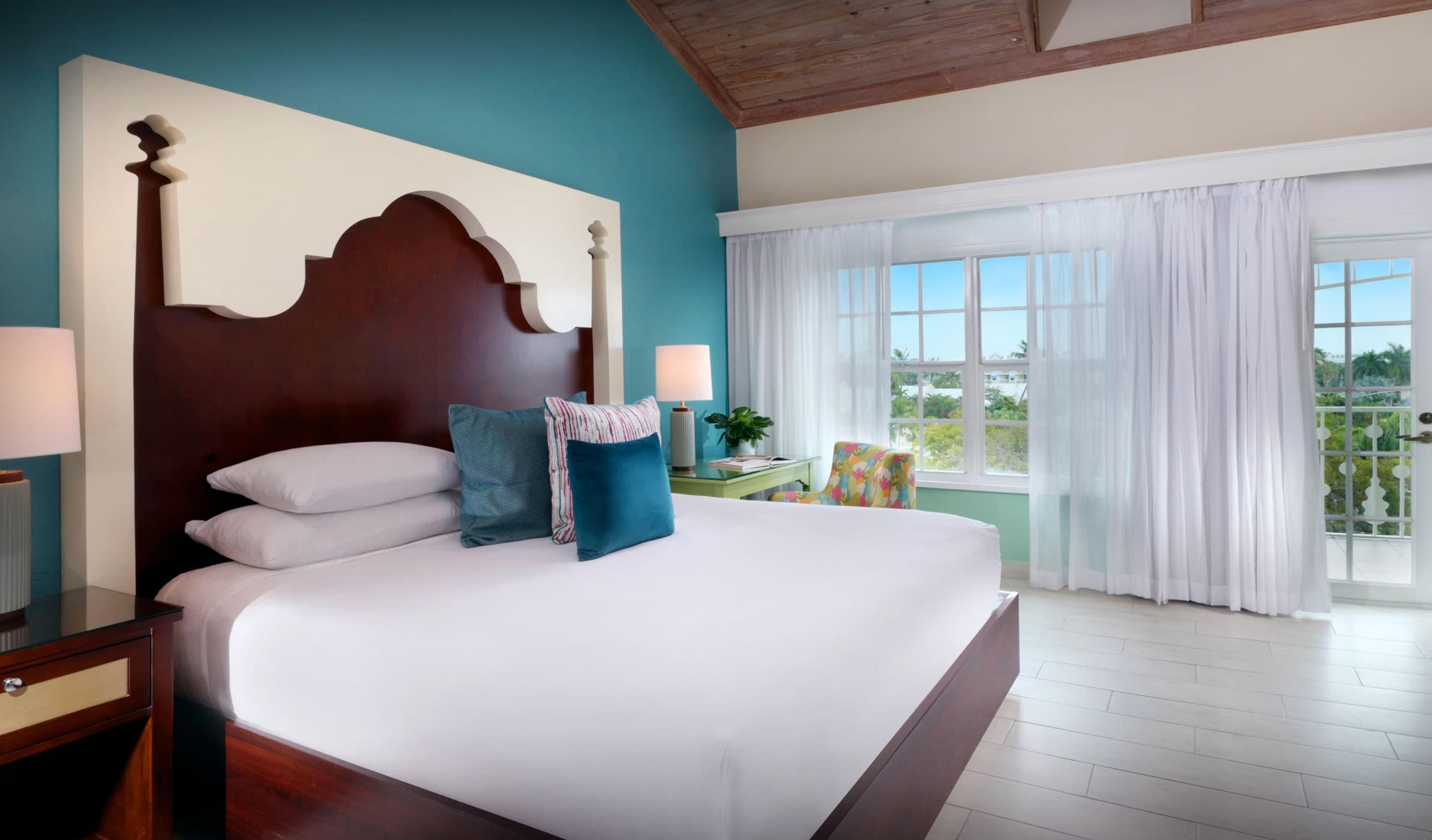 A king bed in a 1 bedroom suite at Ocean Key Resort