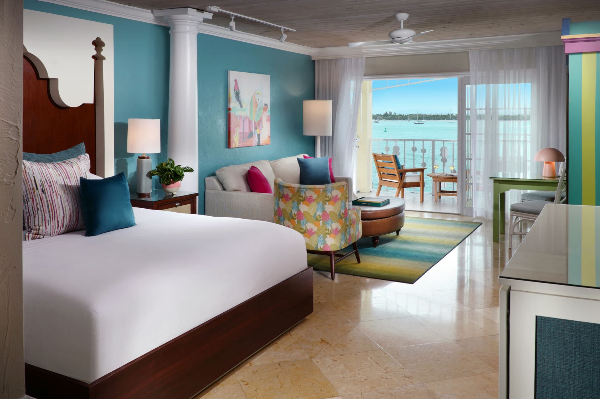 The Boutique Suite with a balcony overlooking the water at Ocean Key