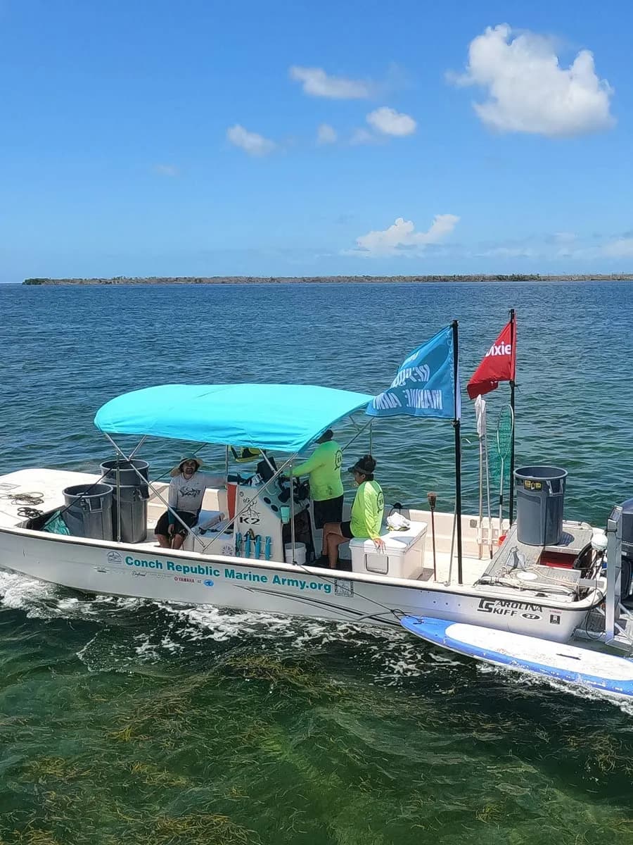 An eco friendly boat