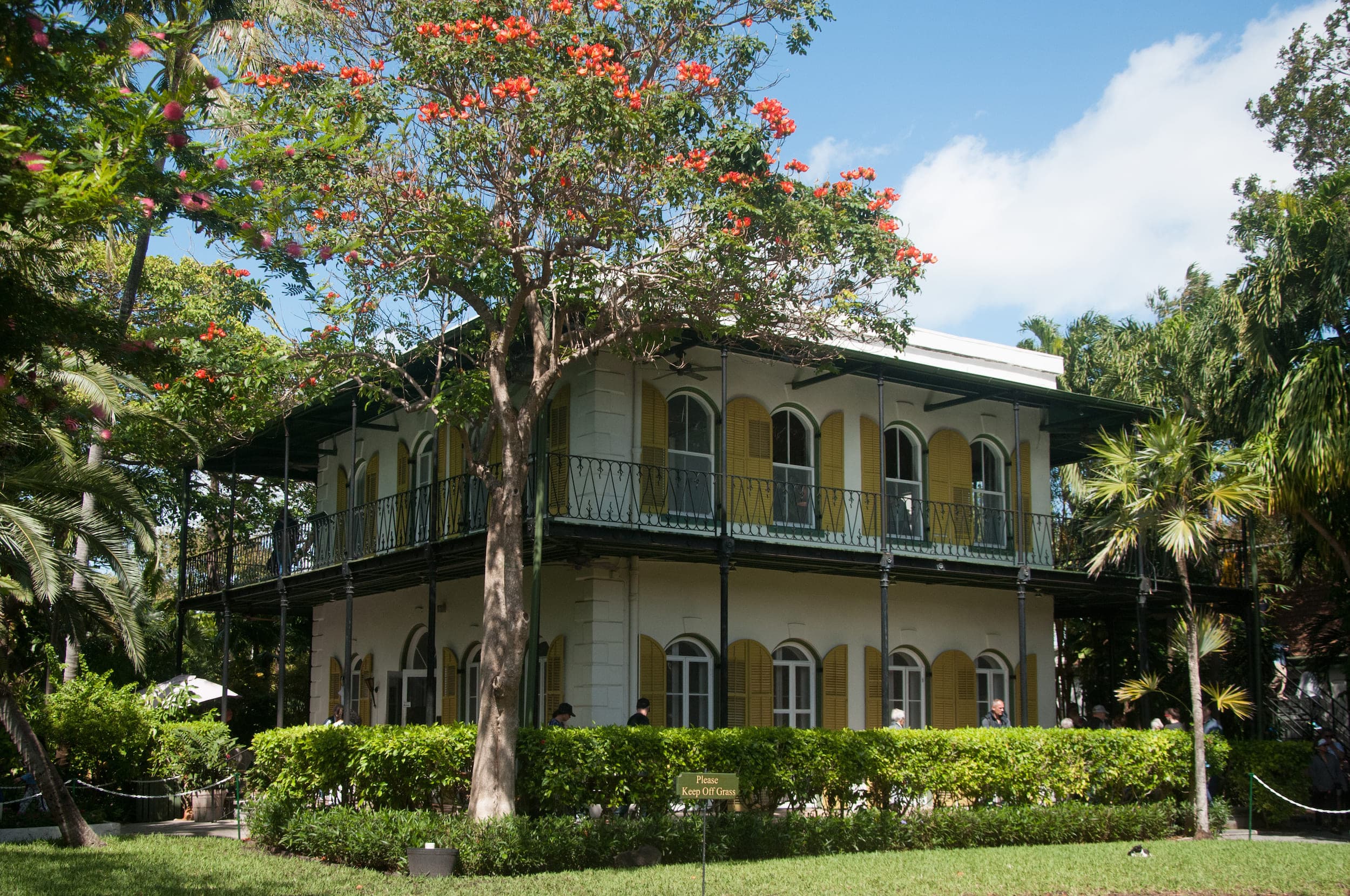 The exterior of an old Key West Museum