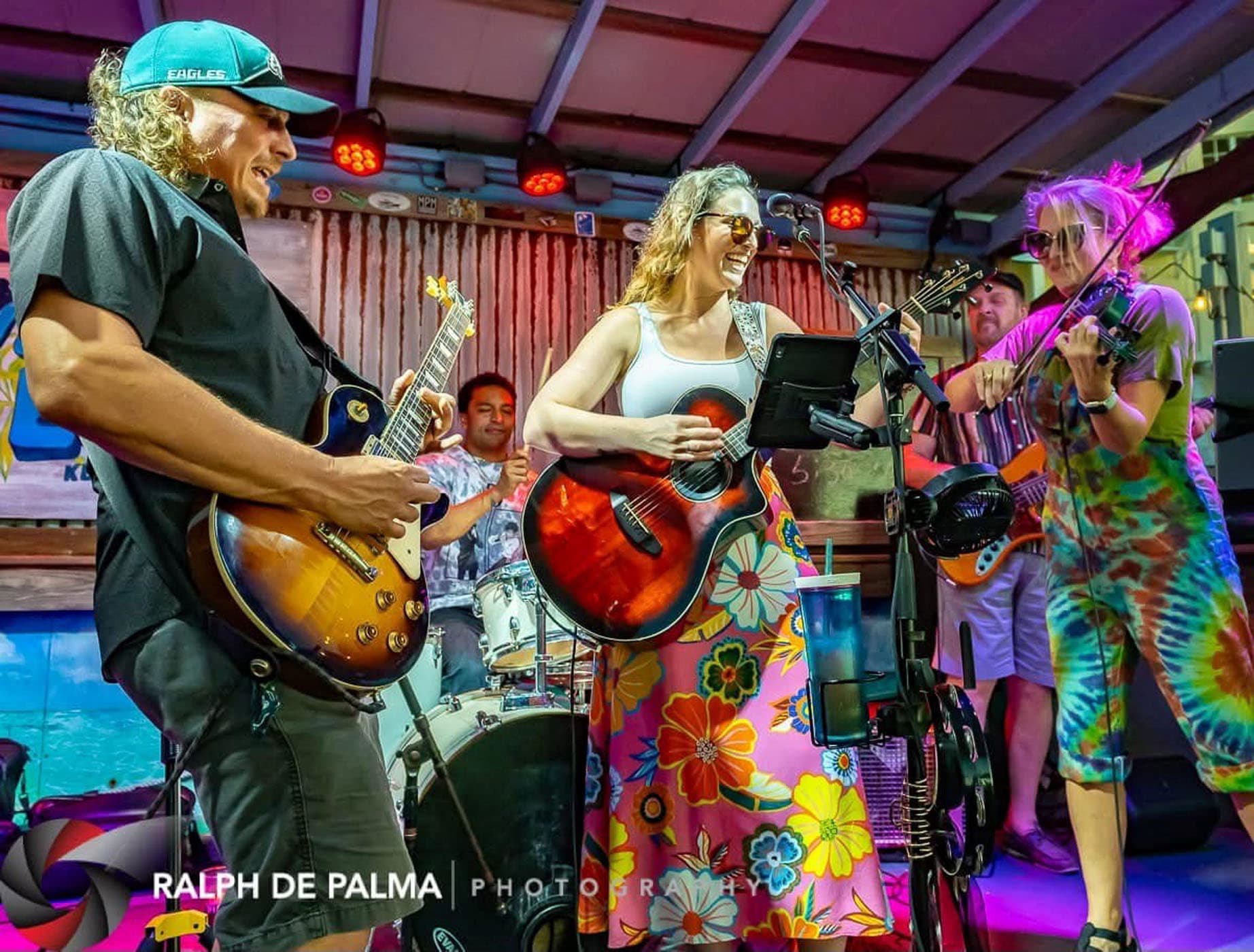 CC AND THE SUNSETTERS performing on the Sunset Pier stage