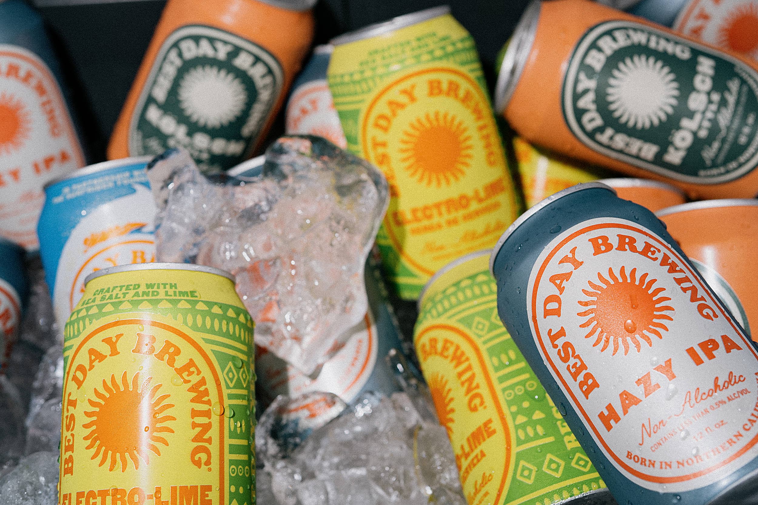 Assorted canned craft beers chilled on ice at Sunset Pier, Ocean Key Resort in Key West, Florida