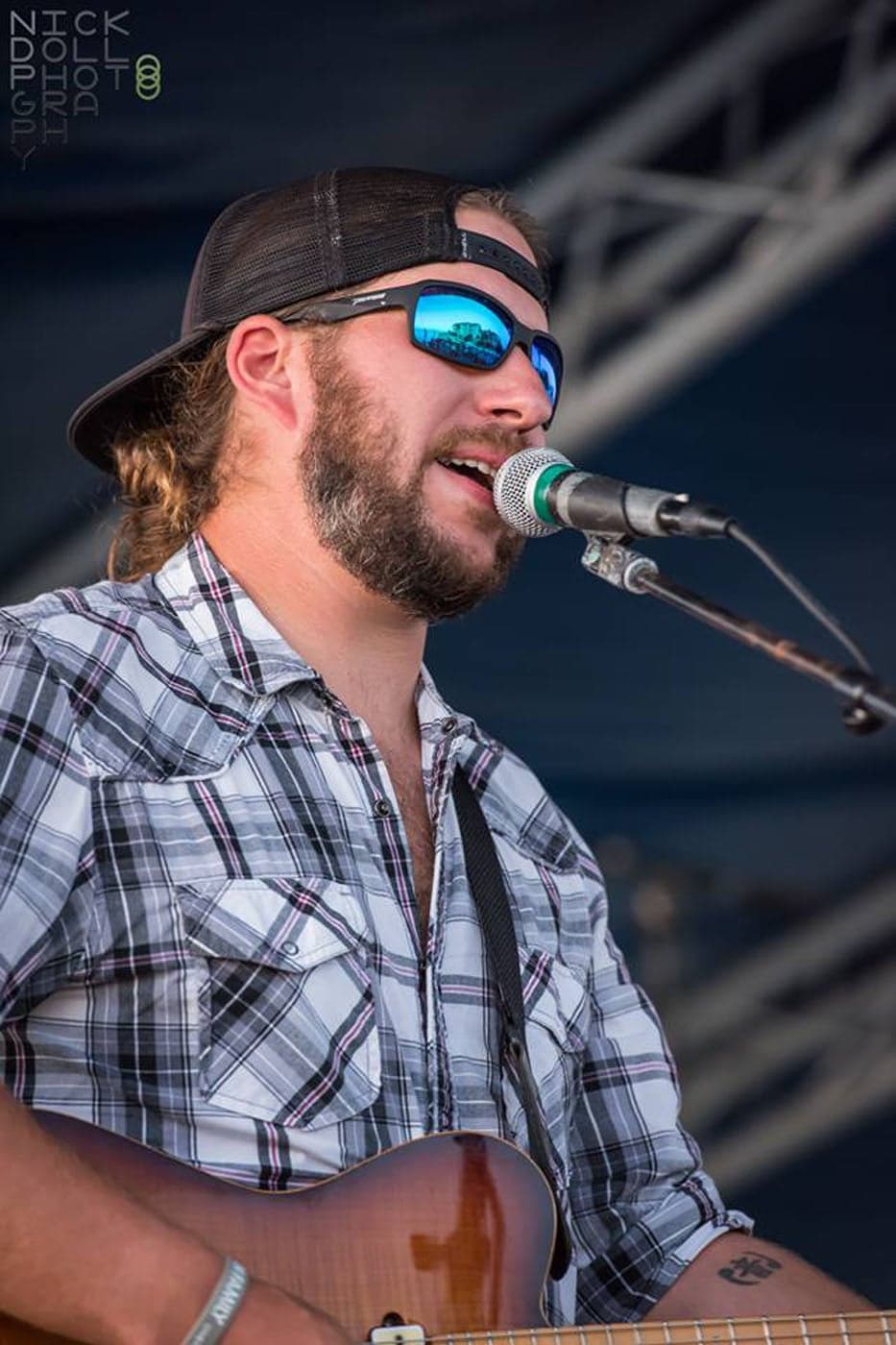 Andy Westcott performing at the Sunset Pier Stage