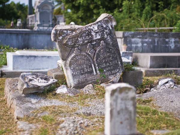 Headstone in Key West, FL