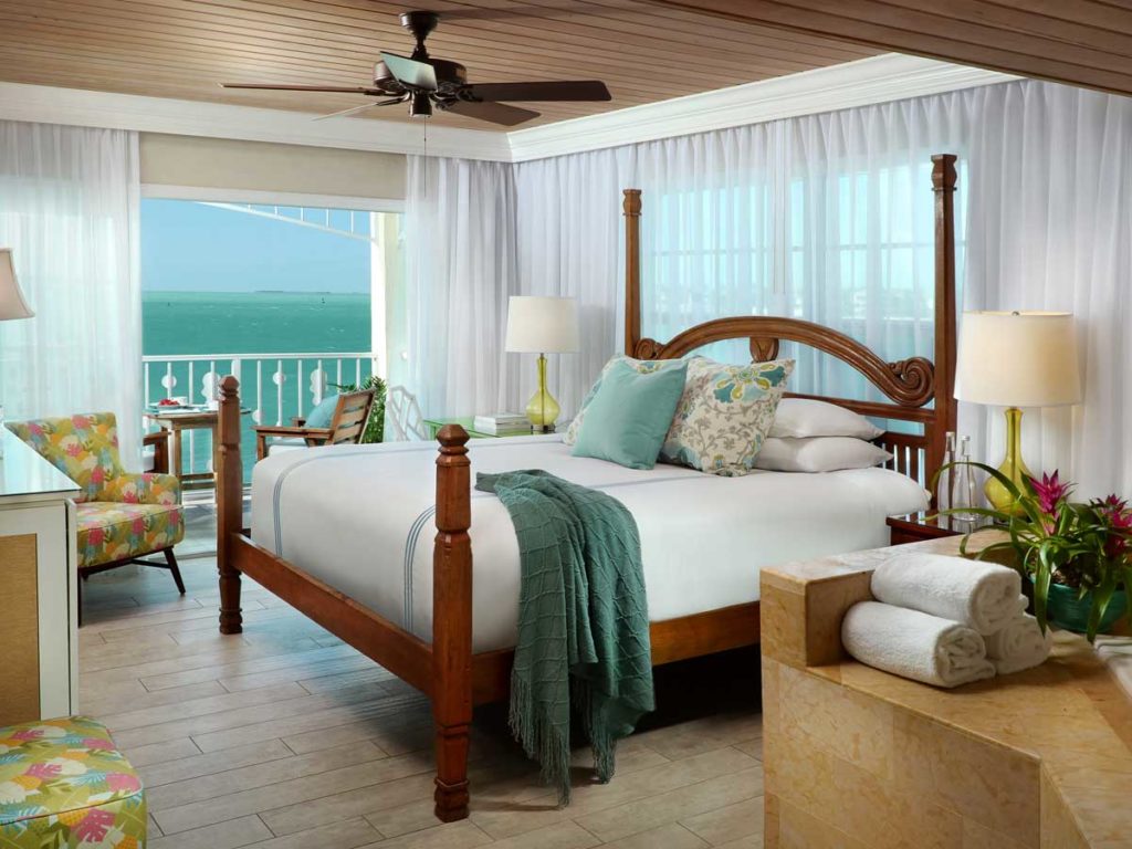 Oceanfront guestroom at in the Florida Keys.