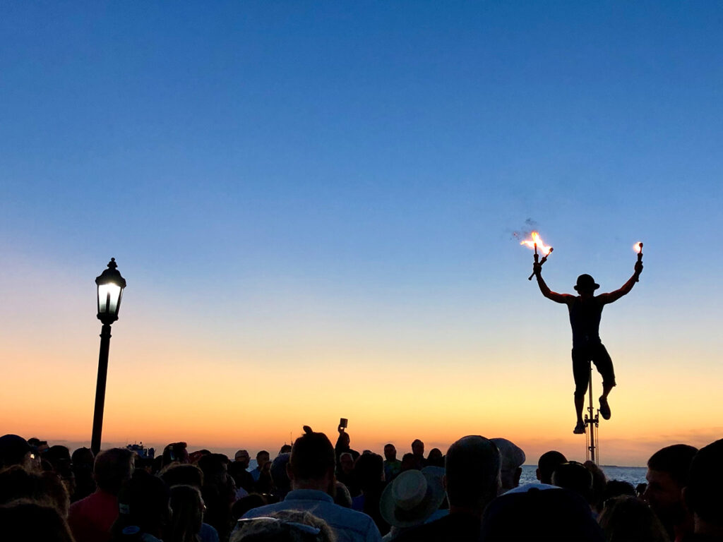 Fire Dancer At Ocean Key.